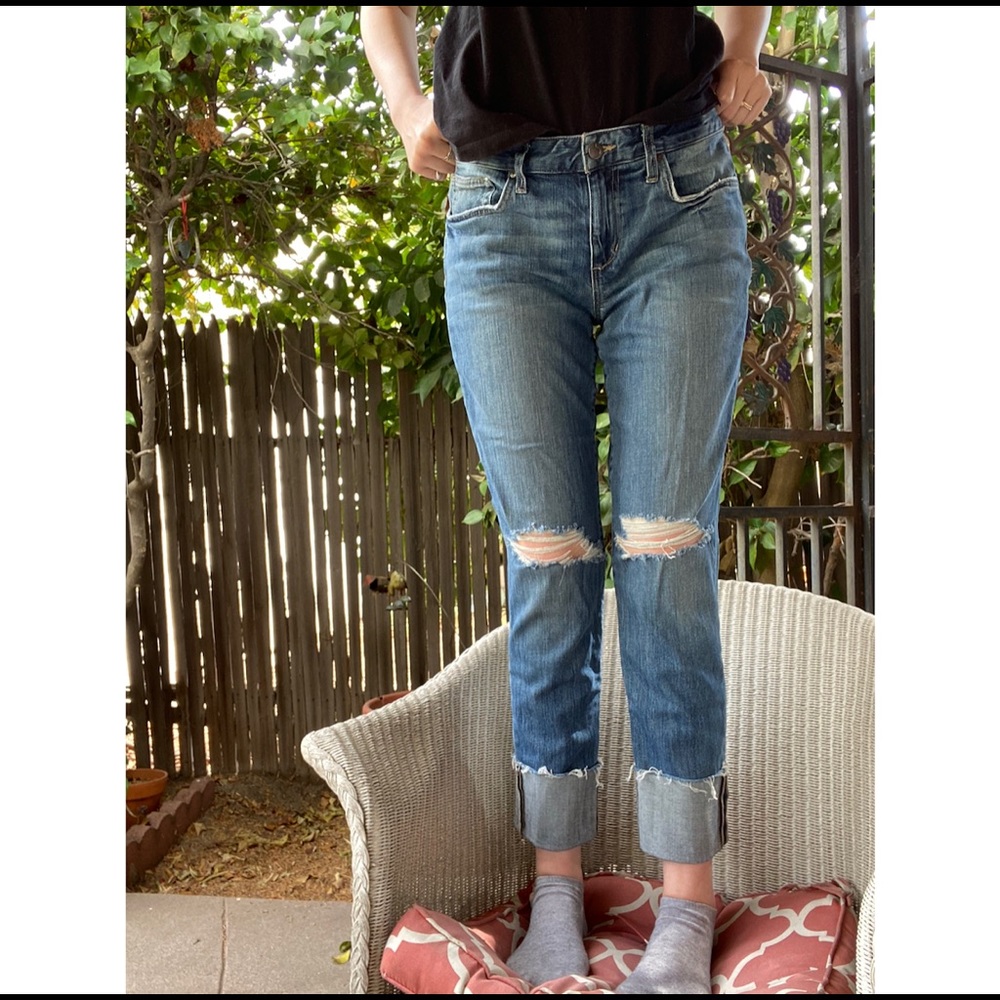 Joe’s Jeans with adorable tips and cuffed legs